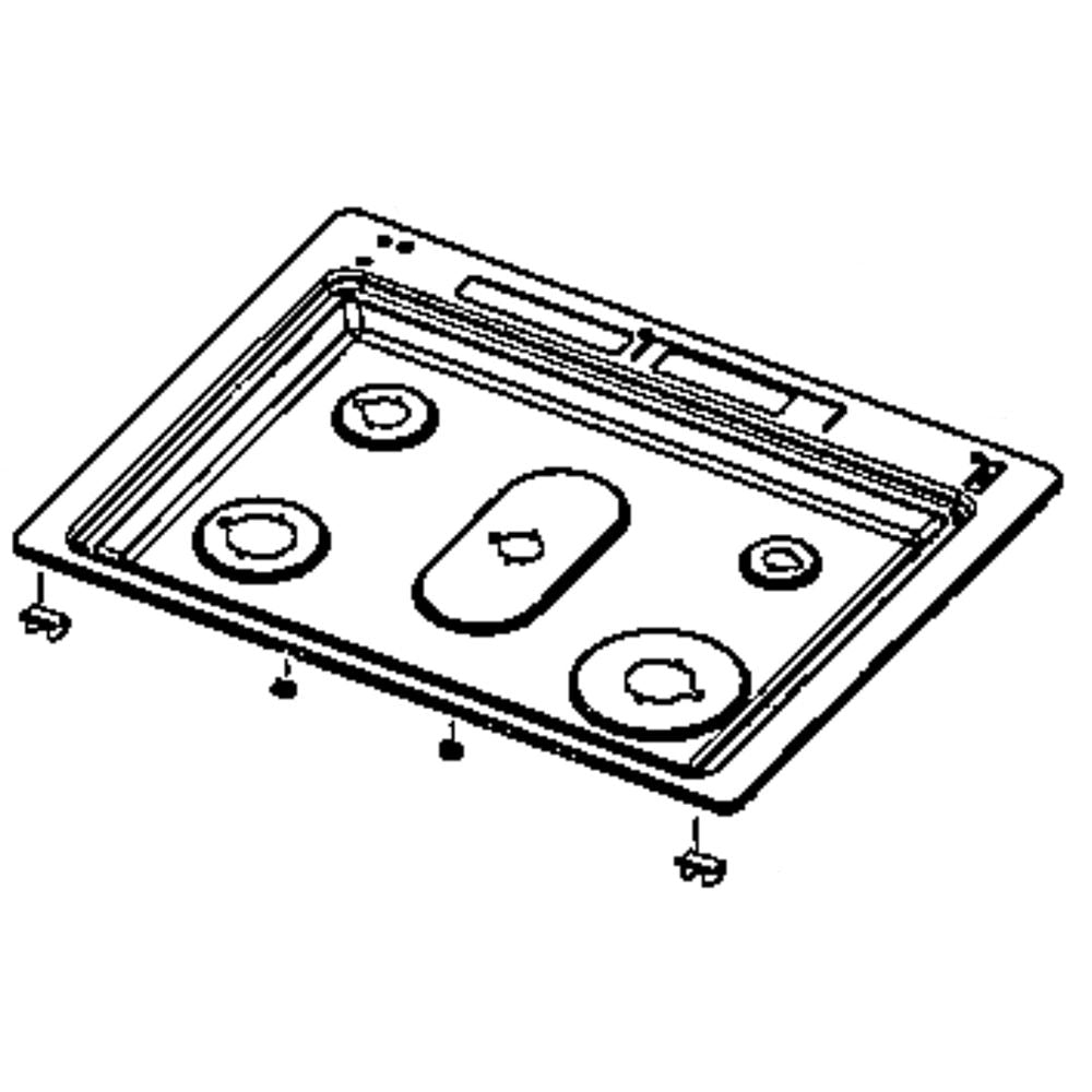 Samsung DG94-01424B Range Main Top (Black) - Samsung Parts USA