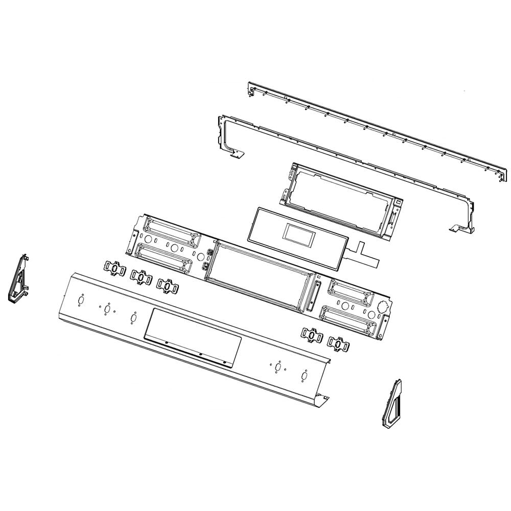 Ensemble panneau de commande de la cuisinière Samsung DG94-03576B