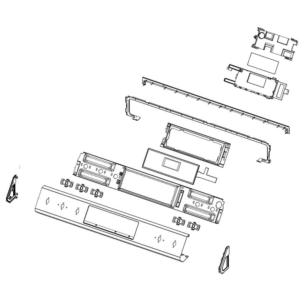 Ensemble panneau de commande de la cuisinière Samsung DG94-03580B