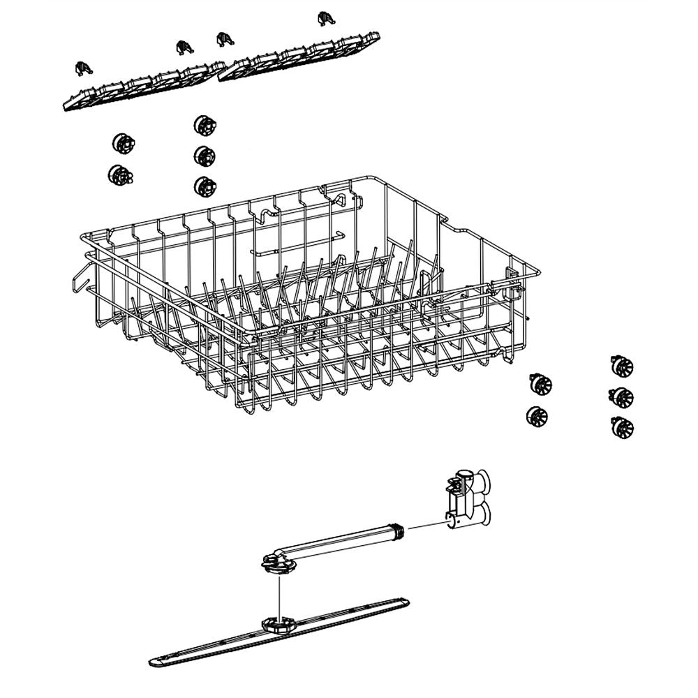 Samsung DD82-01385B Dishwasher Dishrack, Center - Samsung Parts USA
