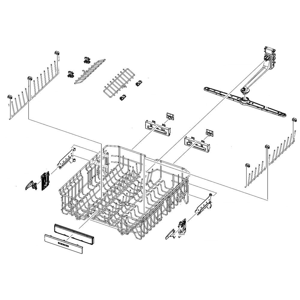 Samsung DD97-00605A Dishwasher Dishrack, Center - Samsung Parts USA
