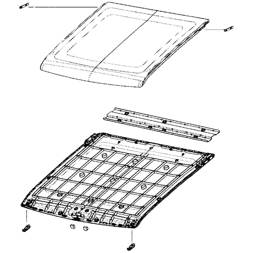 Samsung DC97-17133B Washer Lid Assembly