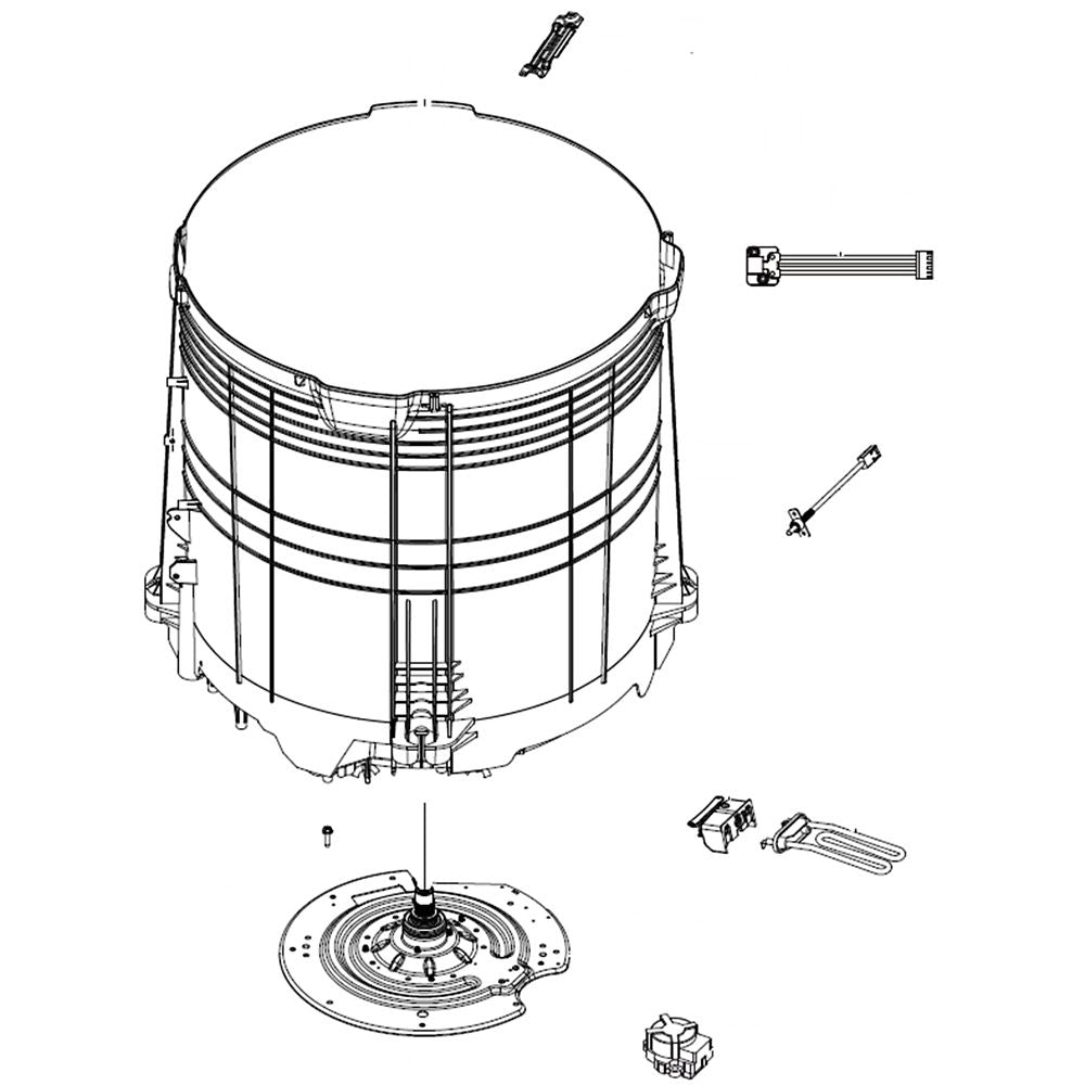Samsung DC97-19565F Washer Outer Tub Assembly - Samsung Parts USA