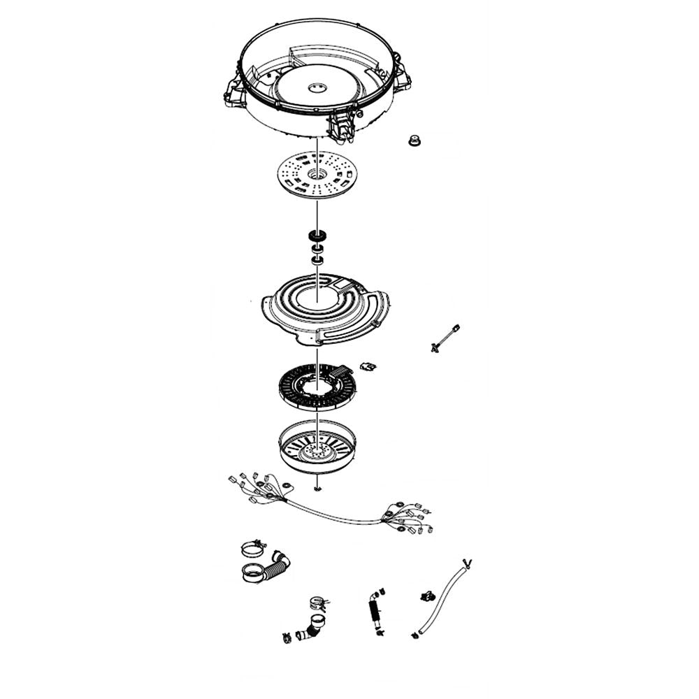 Ensemble de cuve extérieure de lave-linge Samsung DC97-20152A
