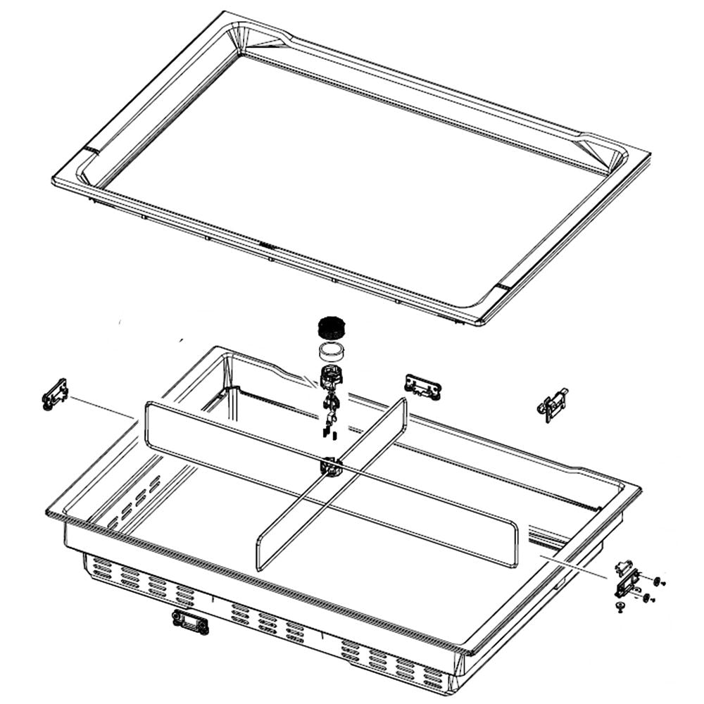 Ensemble de tiroir Flexzone pour réfrigérateur Samsung DA97-11930D