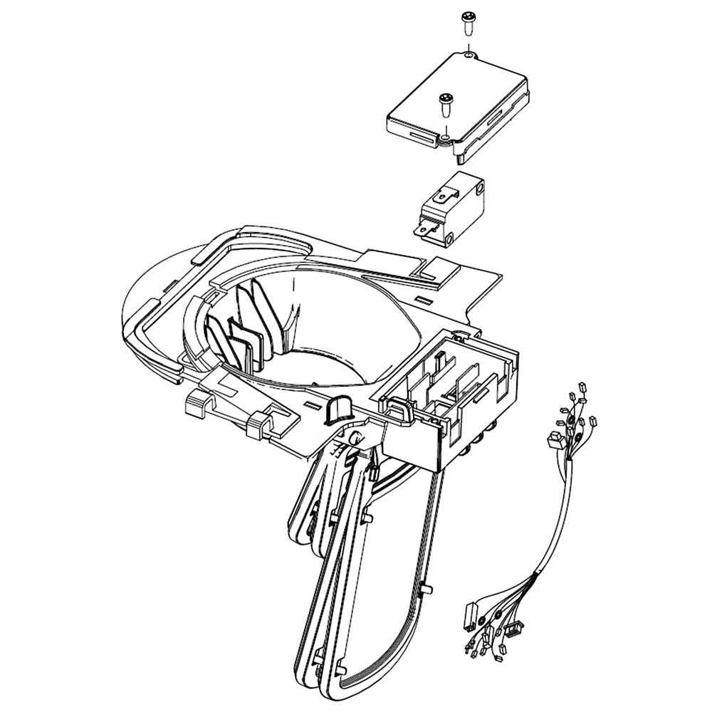 Distributeur de glaçons pour réfrigérateur Samsung DA97-12628S, avec entonnoir et levier