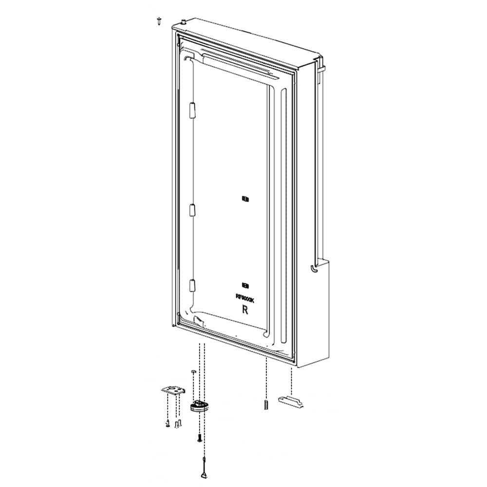 Porte de réfrigérateur/congélateur Samsung DA91-04586D, droite