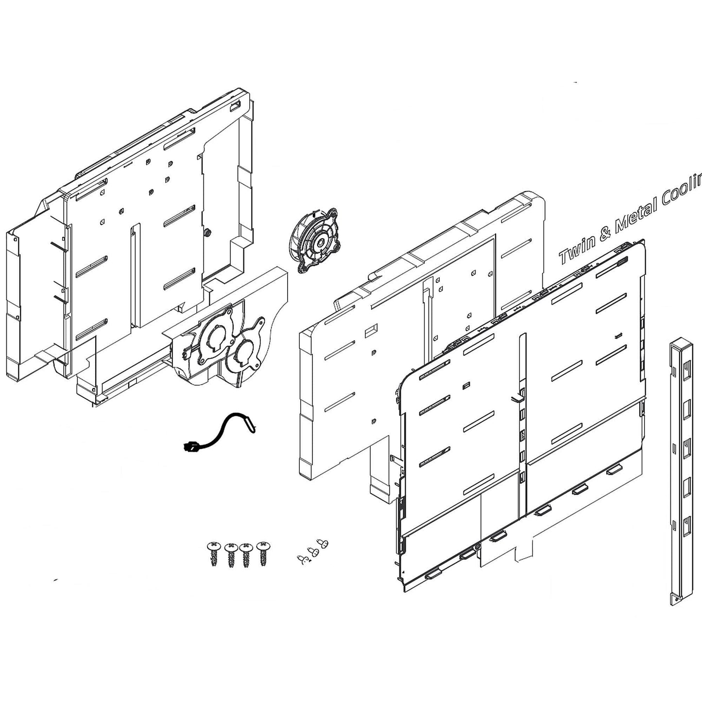 Ensemble de couvercle d'évaporateur Samsung DA97-17362A