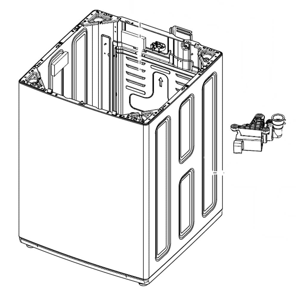 Pièces du boîtier de châssis Samsung DC90-00102E
