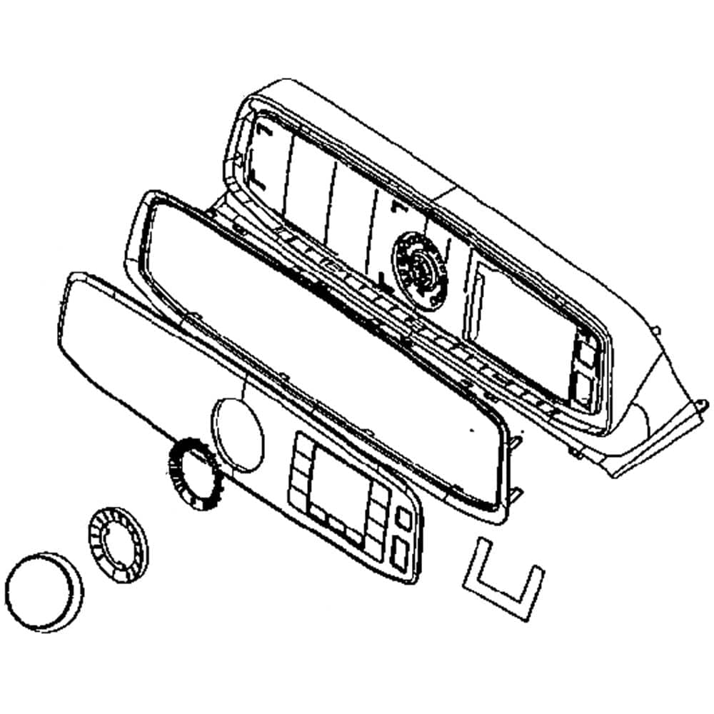 Samsung DC97-18553P Dryer Control Panel Assembly