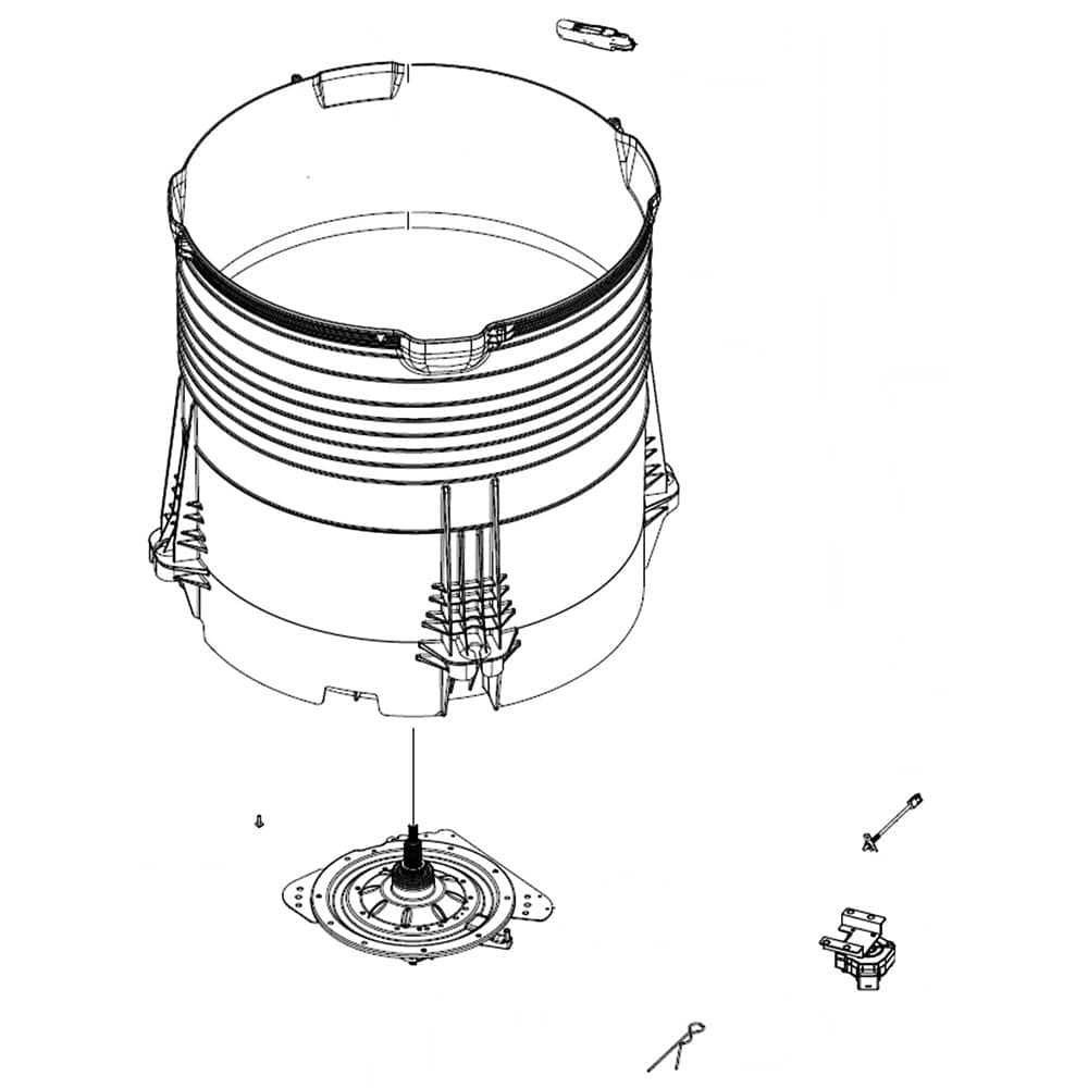 Samsung DC97-21556A Ensemble semi-tubulaire extérieur