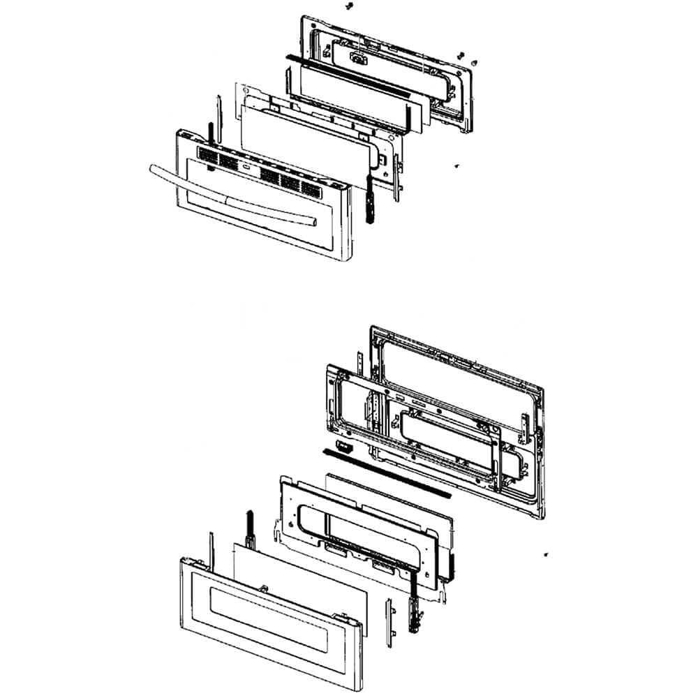 Ensemble de porte de four Samsung DG94-01342A