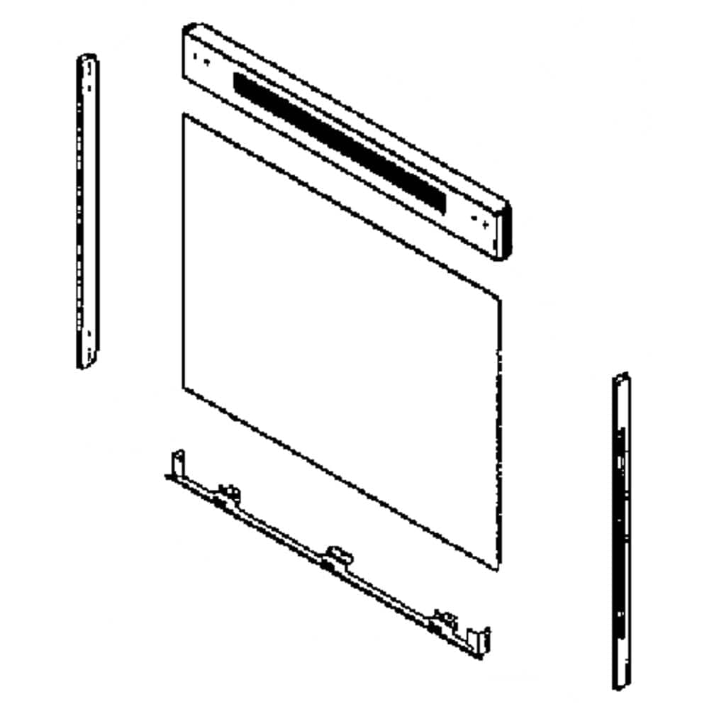 Samsung DG94-01692A Range Oven Door Assembly