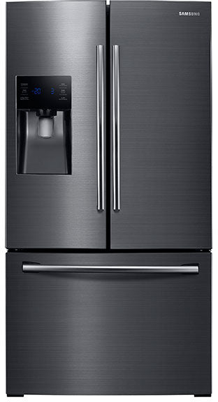 Réfrigérateur à portes françaises Samsung RF263BEAESG/AA de 25 pi³ avec distributeur d'eau et de glaçons