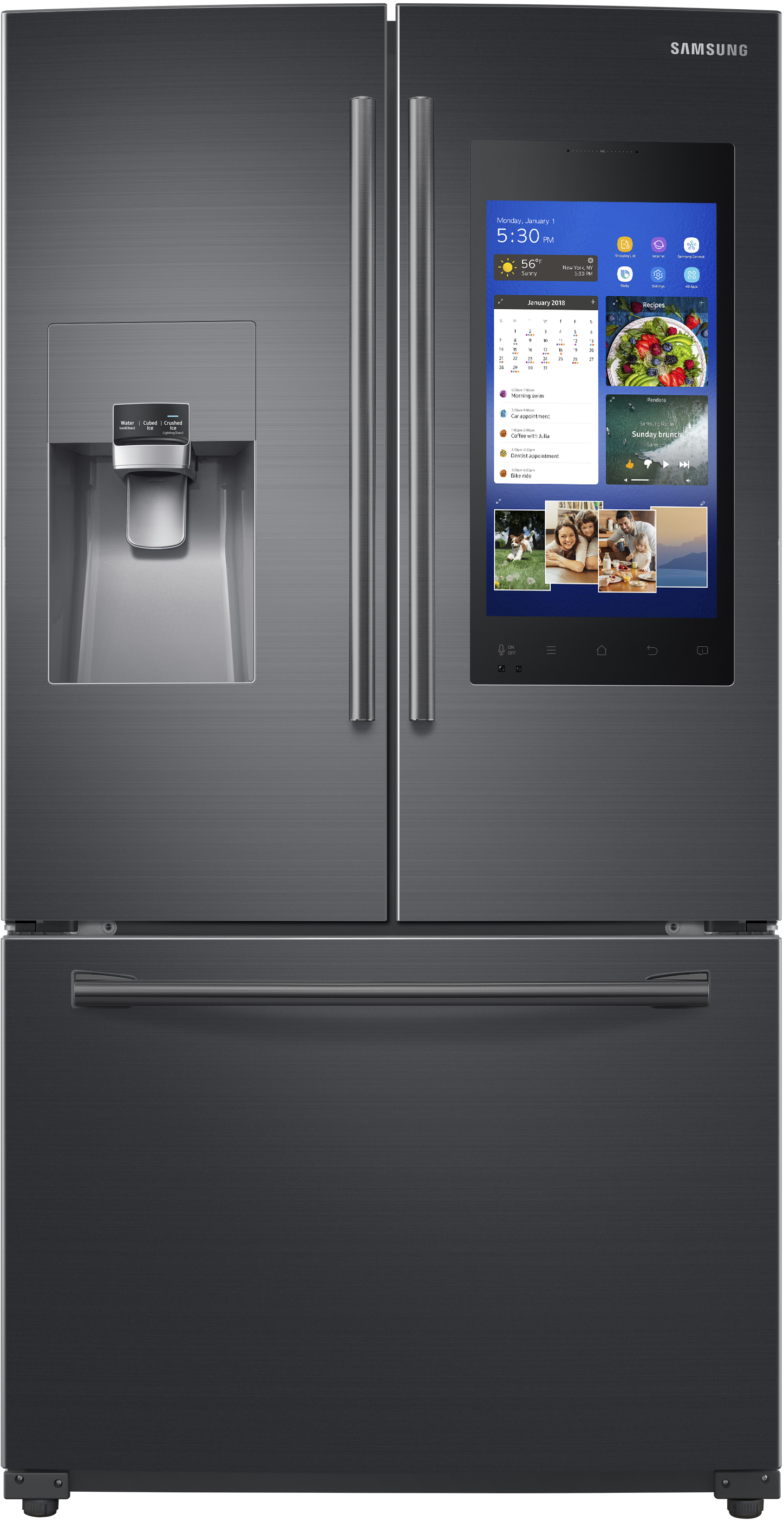 Réfrigérateur à portes françaises Samsung RF265BEAESG/AA de 24,2 pi³ à 3 portes