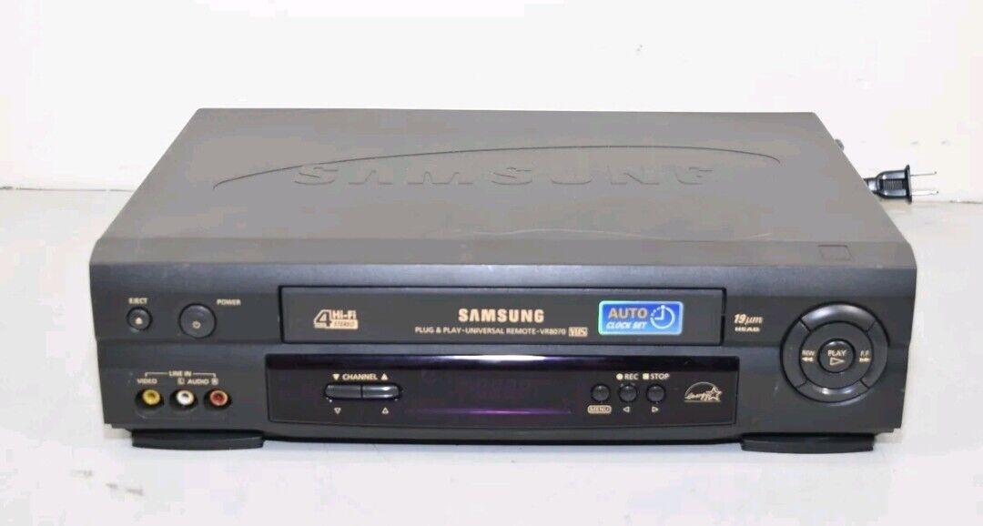 Samsung VR8070 VHS Player 19 Micron Flash Rewind VCR Recorder