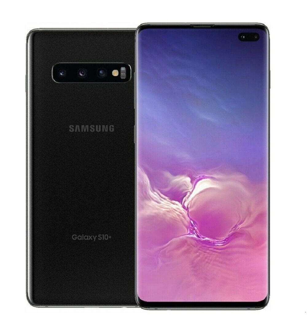 Samsung Galaxy S10+ SM-G975UZKAXAA - Factory Unlocked, Ceramic Black, 128GB Storage, Samsung Knox Vault
