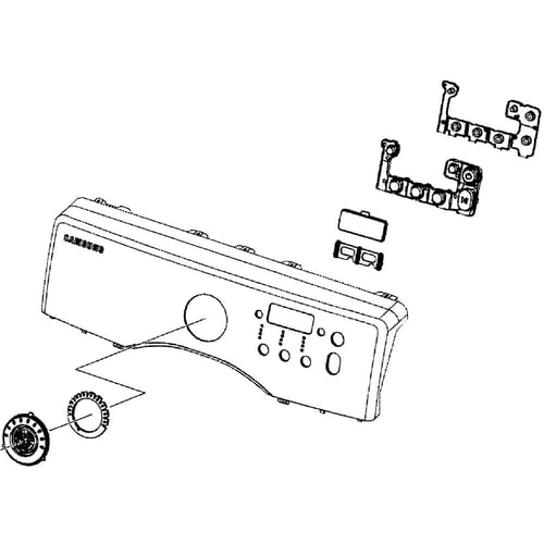 Samsung DC97-16830A Dryer Control Panel Assembly - Samsung Parts USA