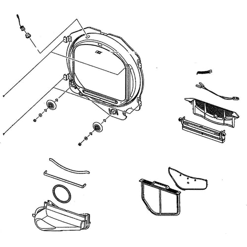 Samsung DC97-16956E Dryer Front Bulkhead - Samsung Parts USA