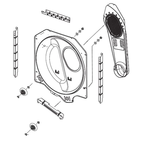 Samsung DC97-17076A Dryer Drum Rear Cover - Samsung Parts USA