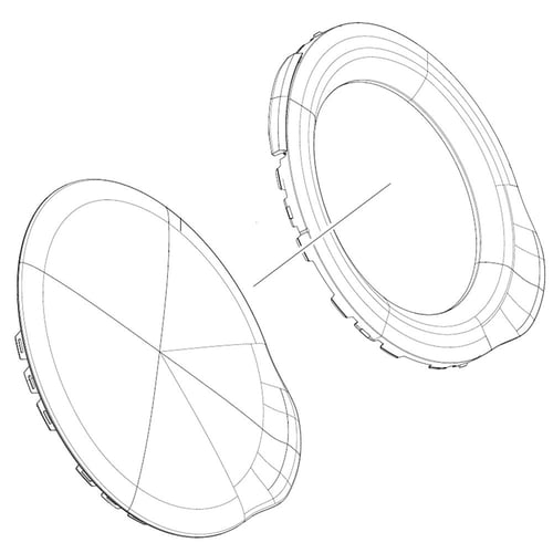Samsung DC97-19171A Washer Door Outer Panel - Samsung Parts USA