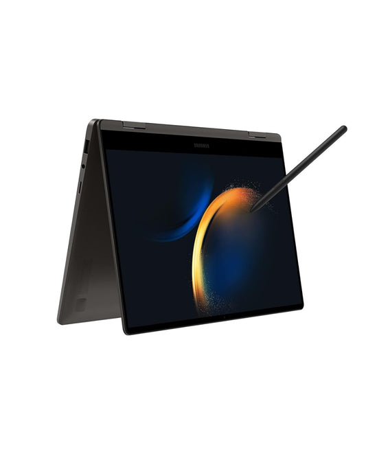 Samsung NP730QDAKB3US : ordinateur portable convertible ultra-mince avec écran OLED multi-touch et assistance alimentée par l'IA.