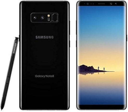 Samsung Galaxy Note8 SM-G955UZBAATT - AT&T Locked, Midnight Black, 64GB Storage, S Pen Stylus, Dual Camera