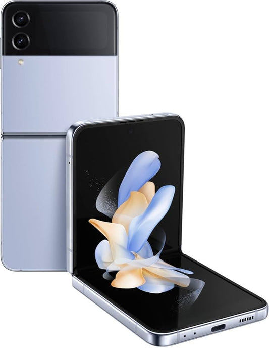 Samsung Galaxy Z Flip4 5G SM-F721U2DEXAA - Débloqué en usine, bleu, 256 Go de stockage, cadre en aluminium Armor