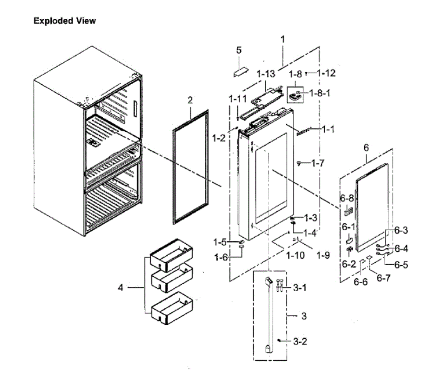 DA82-02345B Dr-Ref-Rt - Samsung Parts USA