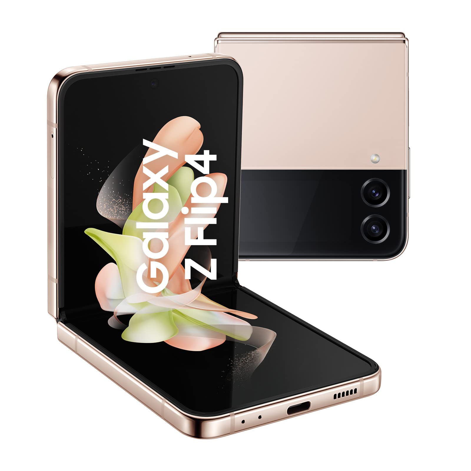 Samsung Galaxy Z Flip4 5G SM-F721U7QEXAA - Factory Unlocked, Pink Gold, 128GB Storage, Wireless PowerShare