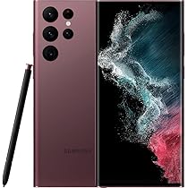 Samsung Galaxy S22 Ultra 5G SM3S908UDRFXAA - Factory Unlocked, Burgundy, 1TB Storage, AI-Powered Camera