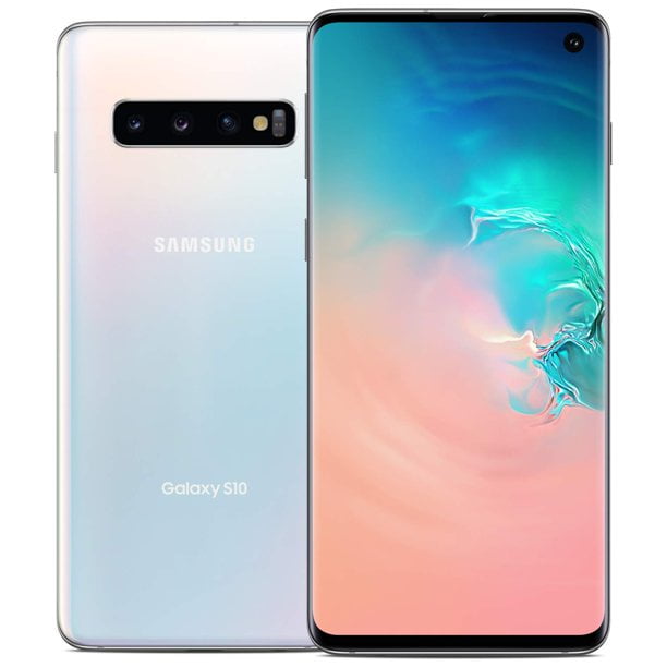 Samsung Galaxy S10 SM-G973UZWASPR - Sprint Locked, Ceramic White, 128GB Storage, Dolby Atmos Sound