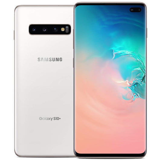 Samsung Galaxy S10+ SM-G975UCWEATT - AT&T Locked, Prism White, 128GB Storage, Samsung Knox Security