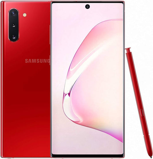Samsung Galaxy Note10 5G SM3N970UZRAXAR - Factory Unlocked, Aura Red, 256GB Storage, AI Night Mode