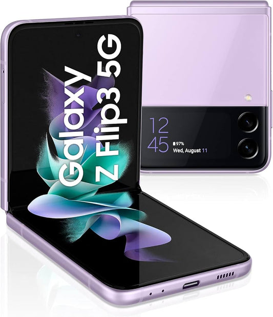 Samsung Galaxy Z Flip3 5G SM-F711UZKECHA - Xfinity Mobile, Lavande, 256 Go de stockage, écran de couverture amélioré