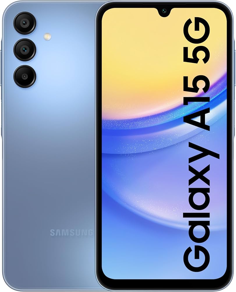 Samsung SM2A156UZKUAIO - Galaxy A15 5G Carrier-Locked Smartphone with 4GB RAM & Android 14