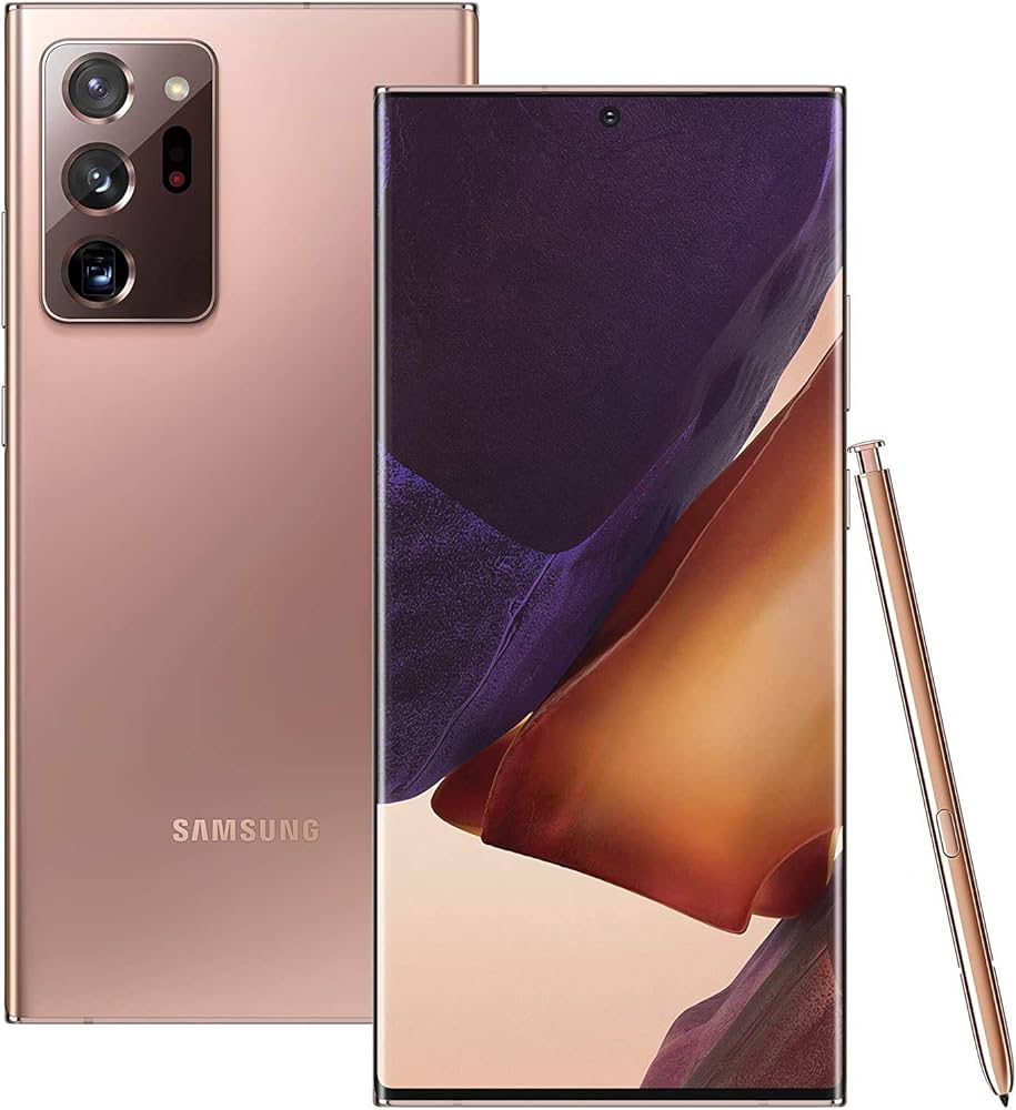 Samsung Galaxy Note20 Ultra 5G SM3N986UZNAXAA - Factory Unlocked, Mystic Bronze, 128GB Storage, HDR10+ Display