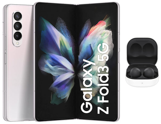 Samsung Galaxy Z Fold3 5G SM-F936UZEEXAG - Factory Unlocked, Phantom Silver, 256GB Storage, HDR10+ AMOLED Display