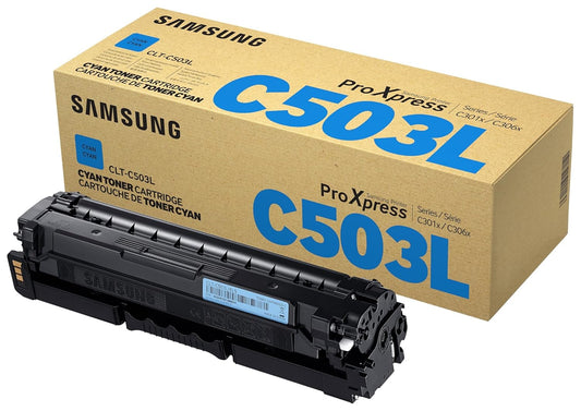 Toner cyan haute capacité Samsung CLTC503L/XAA pour SL-C3010 et SL-C3060