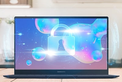 Samsung NP762XDAXA1US : ordinateur portable professionnel sécurisé avec détection des menaces par IA et fonctionnalités de confidentialité.