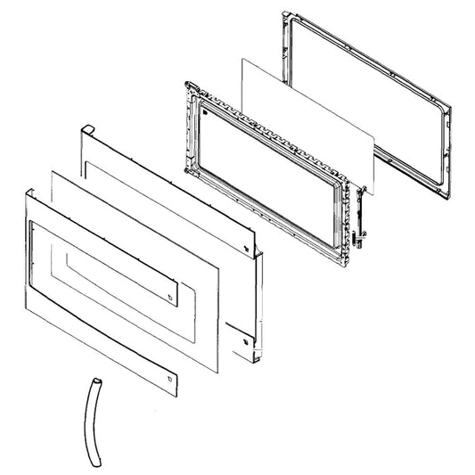 Samsung DE94-02521K Microwave Door Assembly