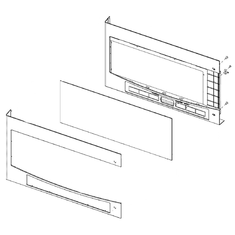 Samsung DE94-02674A Microwave Door Outer Panel Assembly (Replaces De94-03238A)