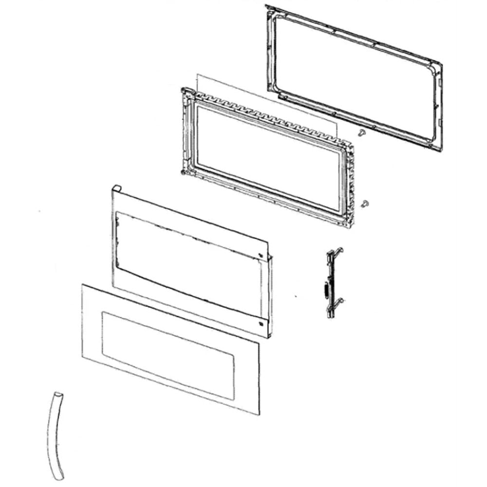 Samsung DE94-03159A Microwave Door Assembly - Samsung Parts USA