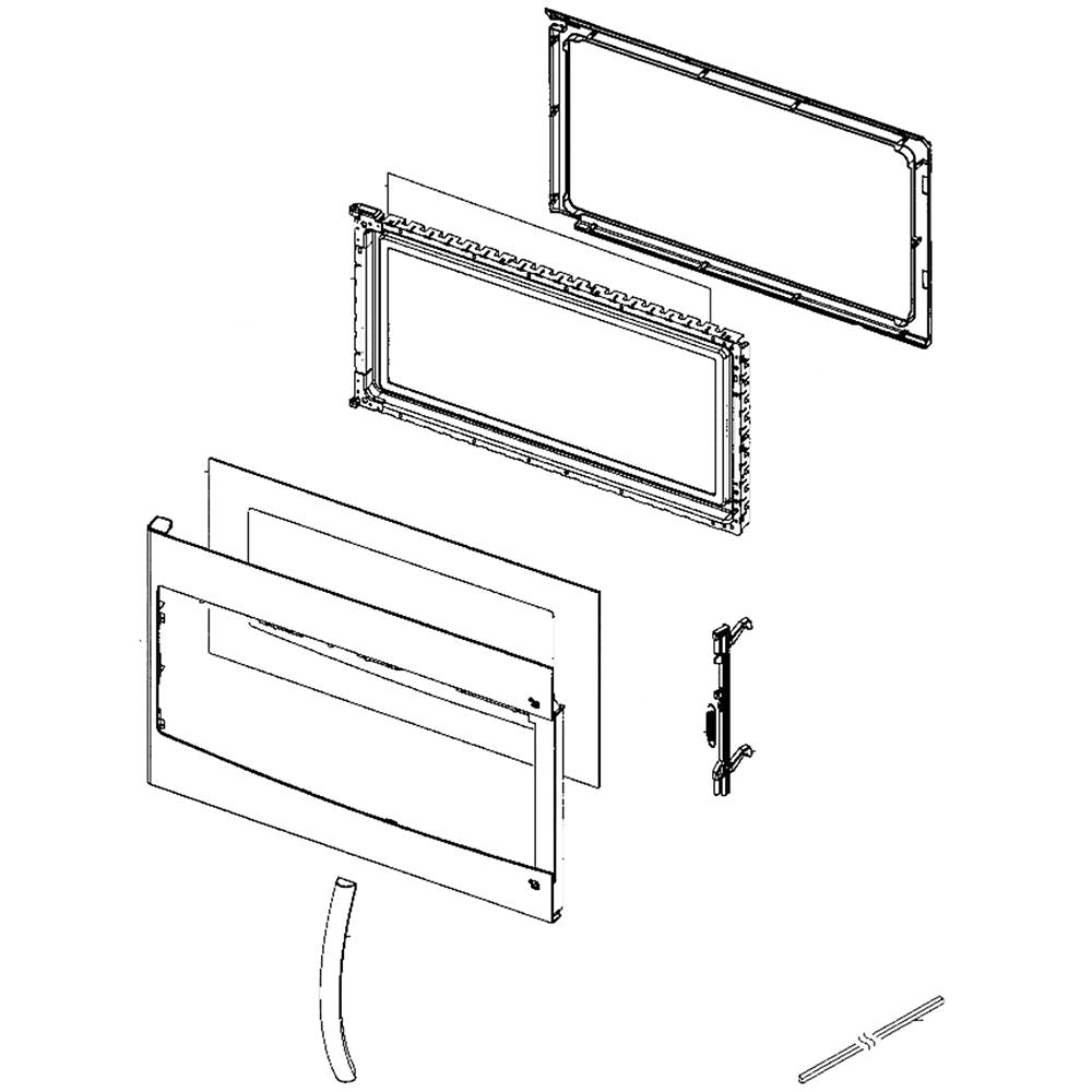 DE94-03159B Microwave Door Assembly