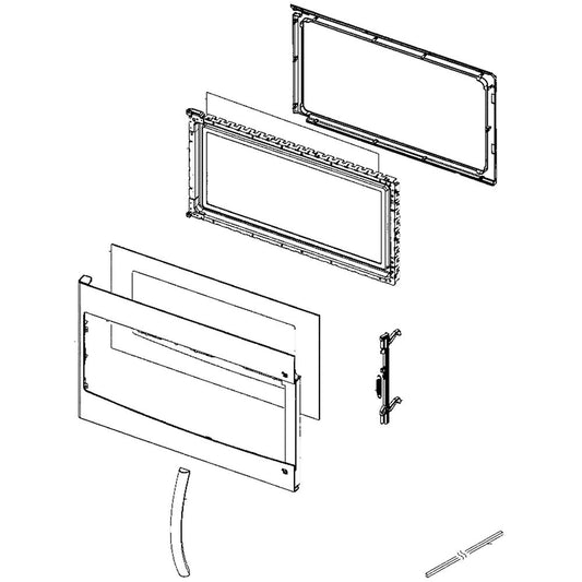 DE94-03159B Microwave Door Assembly