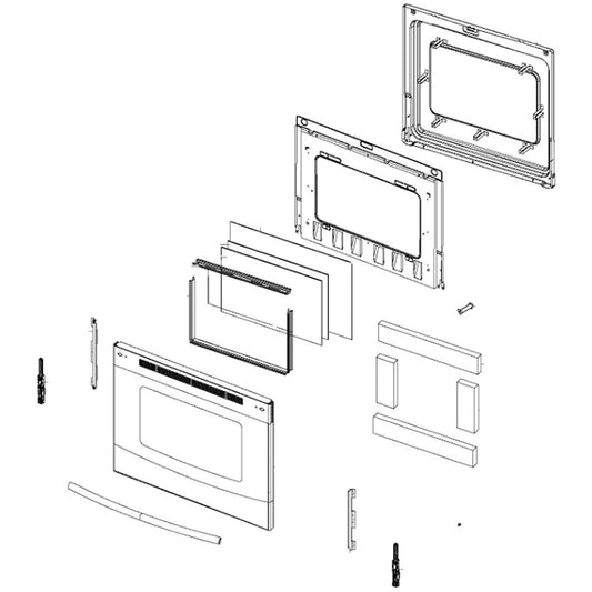 DG94-00706A Range Oven Door Assembly