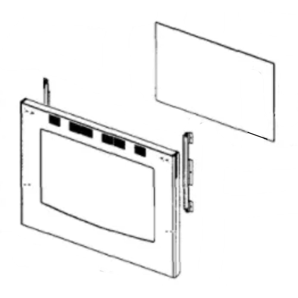 Samsung DG94-00947A Range Oven Door Outer Panel Assembly - Samsung Parts USA