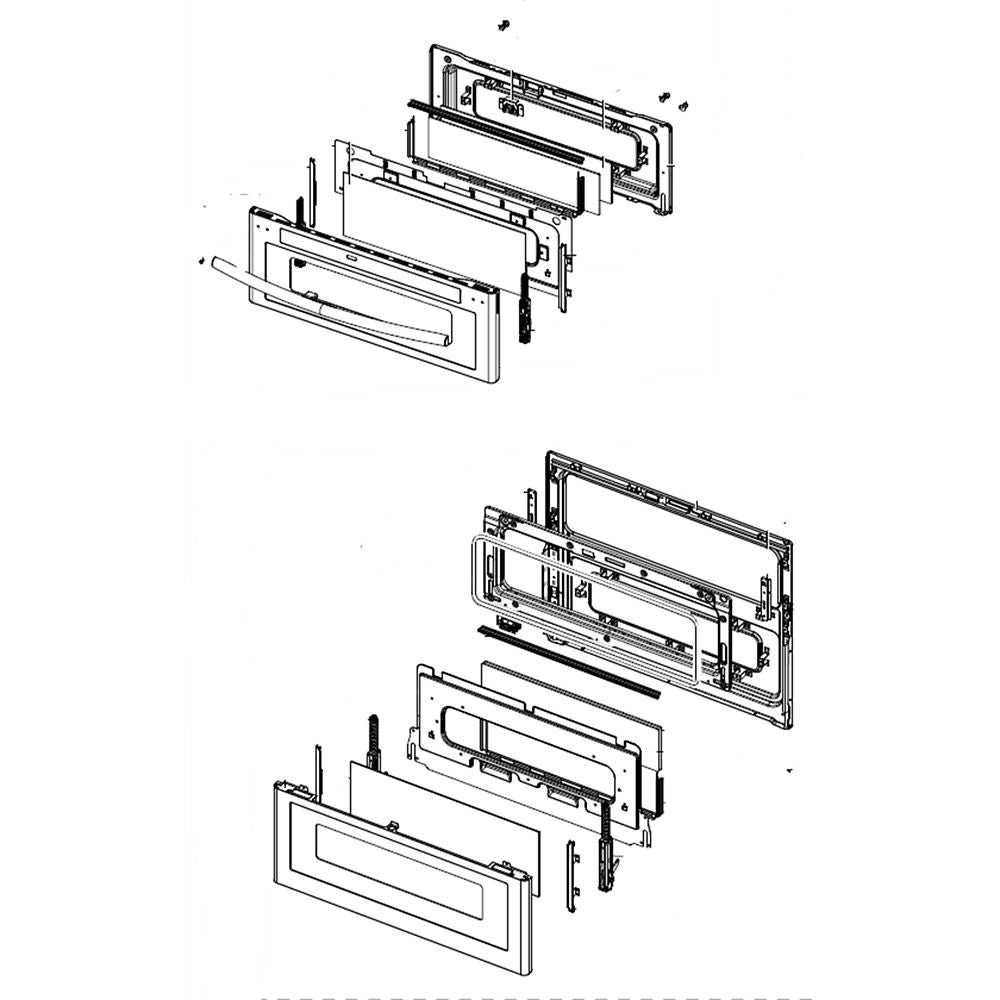 Samsung DG94-01269D Range Oven Door Assembly - Samsung Parts USA