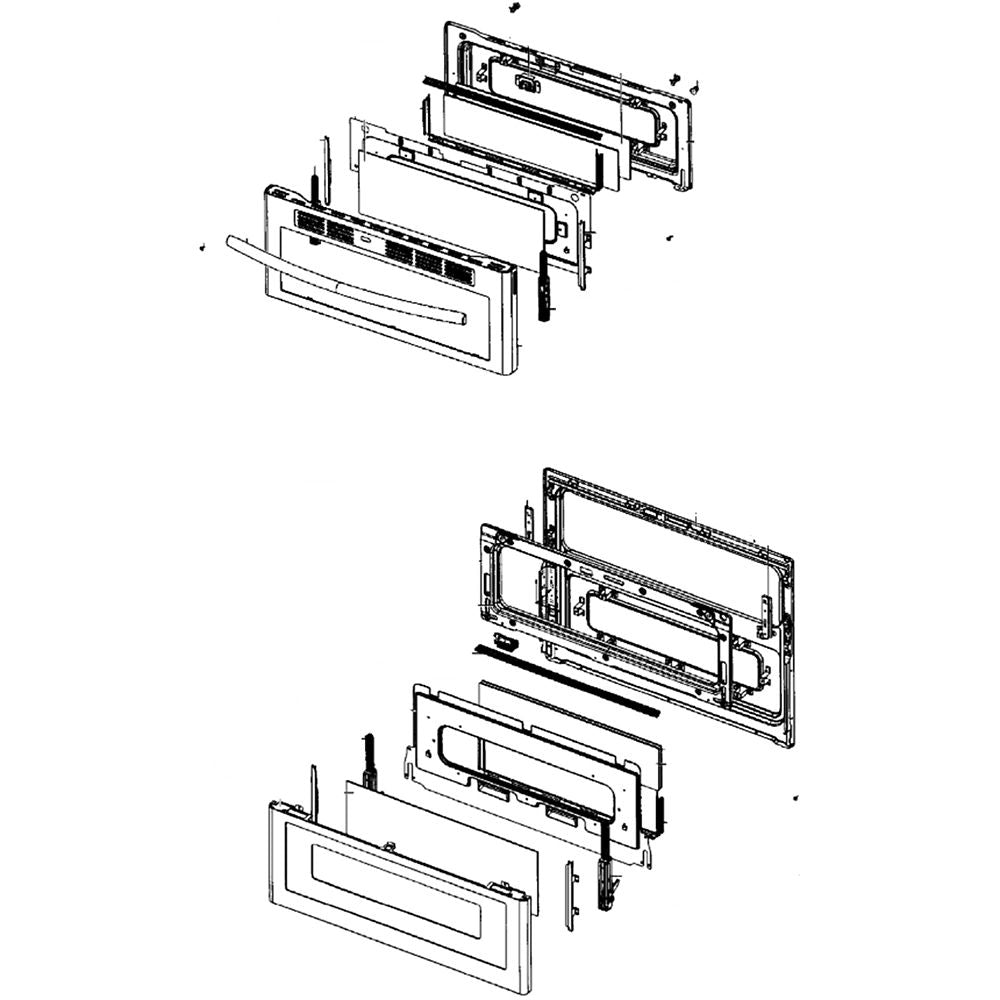 Samsung DG94-01342B Range Oven Door Assembly - Samsung Parts USA