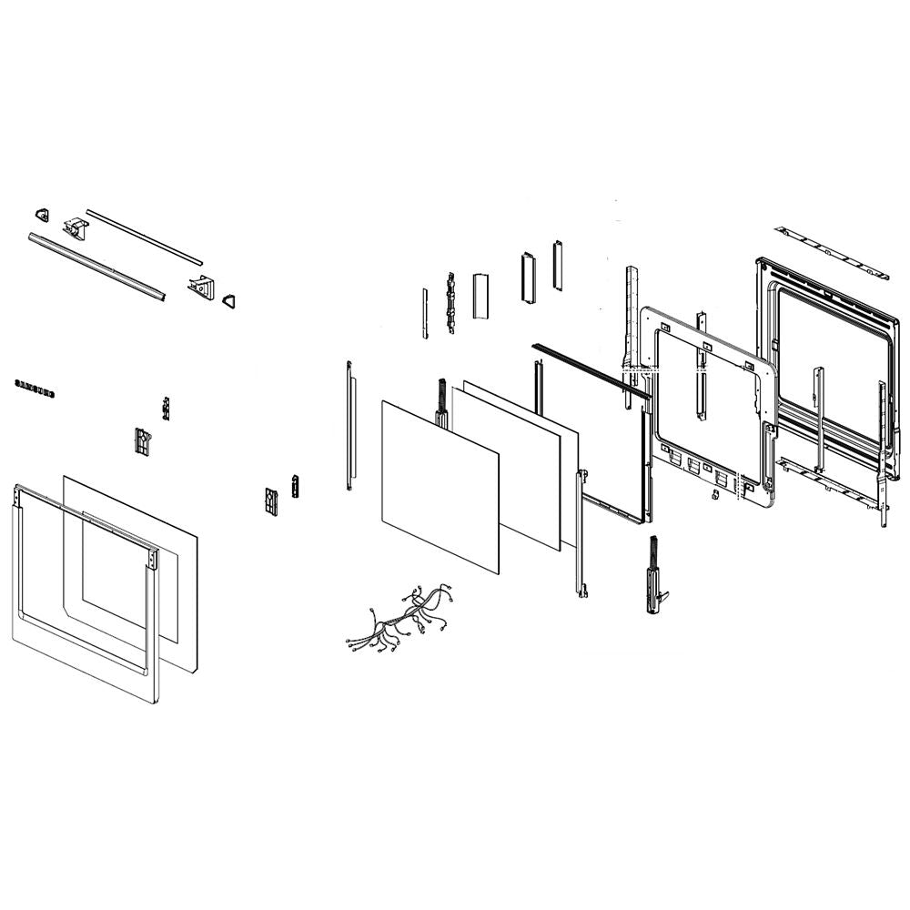 Samsung DG94-01649A Wall Oven Door Assembly